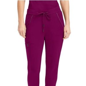 Healing Hands Scrub Pant in wine size medium